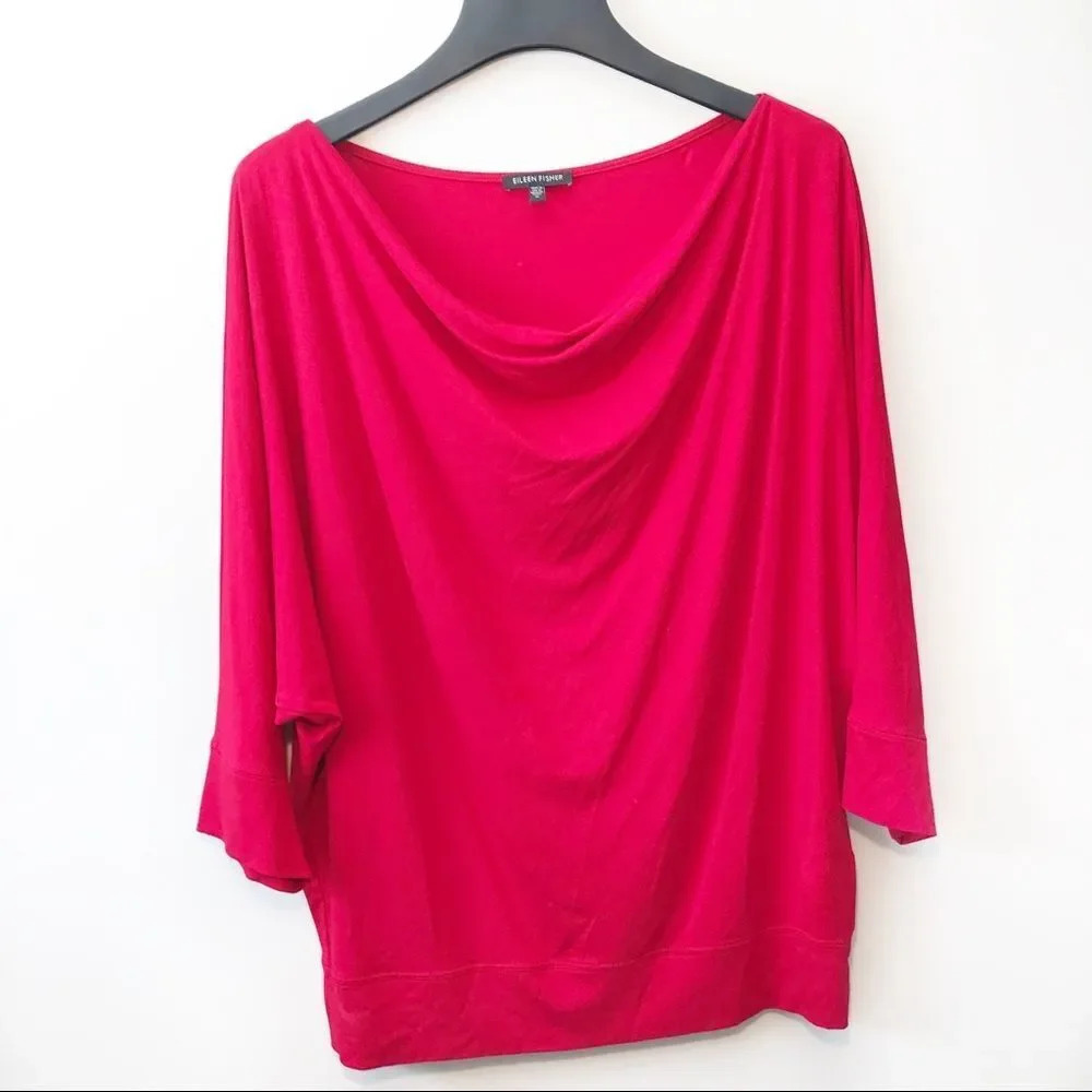 Eileen Fisher Cowl Neck Dolman Too Sz M